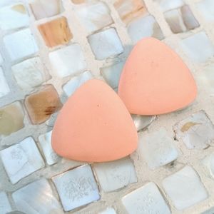 💚 Vintage Geometric Matte Pink Earrings